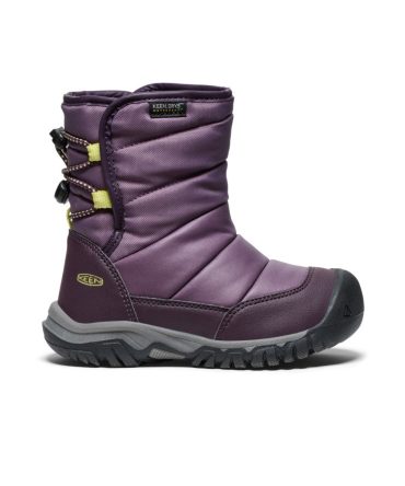 Little Kids' Puffrider Waterproof Winter Boot Black Plum/Daiquiri Green