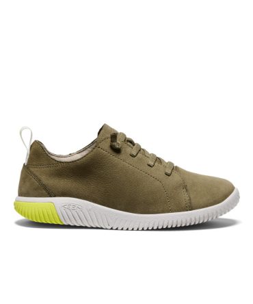 Big Kids' KNX Leather Sneaker Martini Olive/Evening Primrose